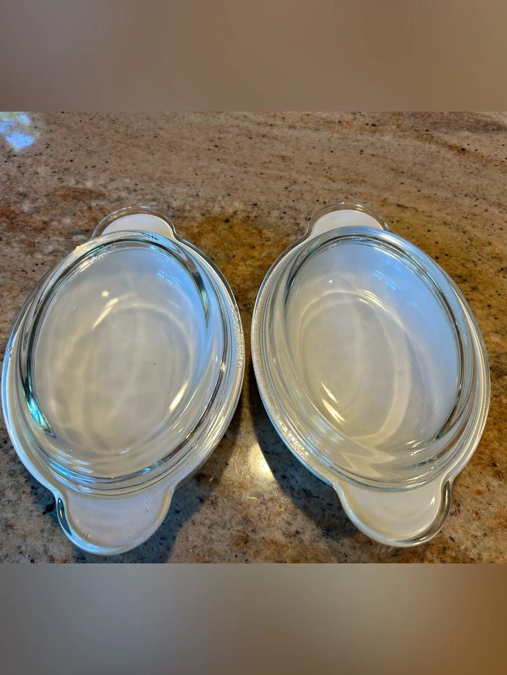 CorningWare Oval Set of (2) #P-14-B w/Pyrex lid P-14-C 14 oz Casserole